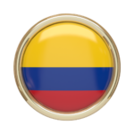 bandera que identifica a Colombia en 3d como pais participante del International Song Festival