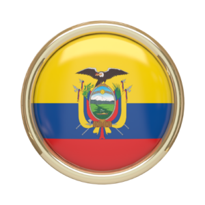 bandera que identifica a ecuador en 3d como pais participante del International Song Festival