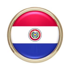 Bandera que identifica a Paraguay en 3d como país participante del International Song Festival