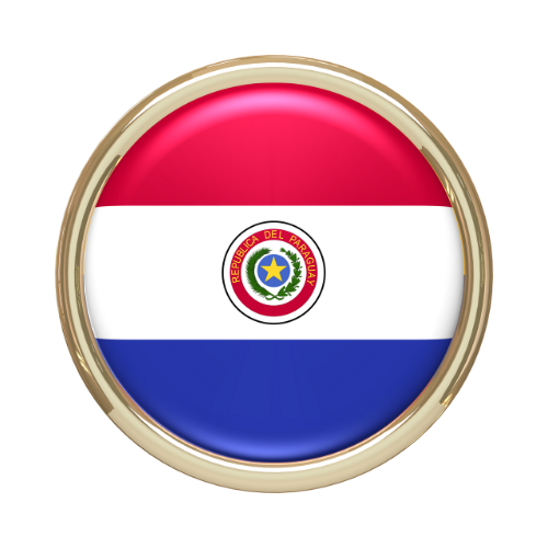 Bandera que identifica a Paraguay en 3d como país participante del International Song Festival